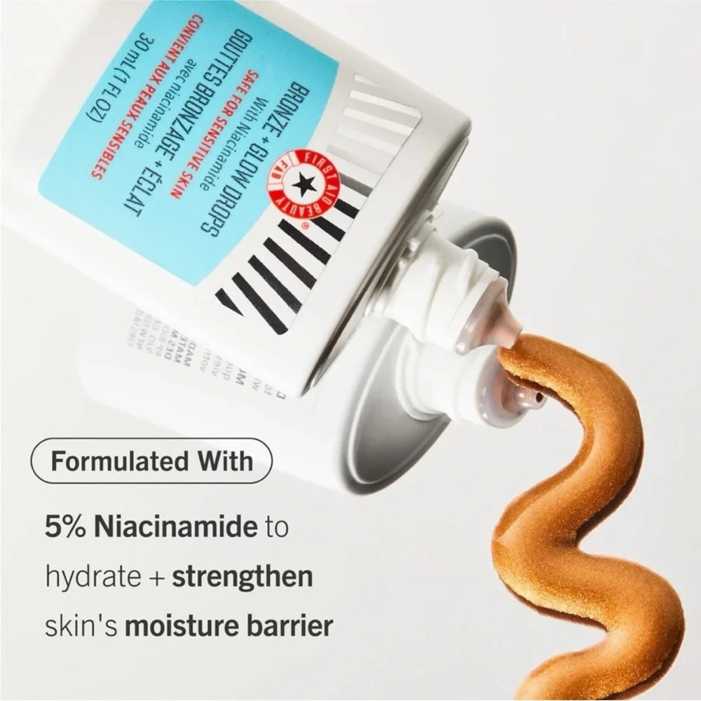 First Aid Beauty Bronze + Glow Drops with Niacinamide NIB